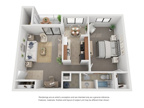 Floor plan for 3 beds, 2.5 baths, 1350 sqft